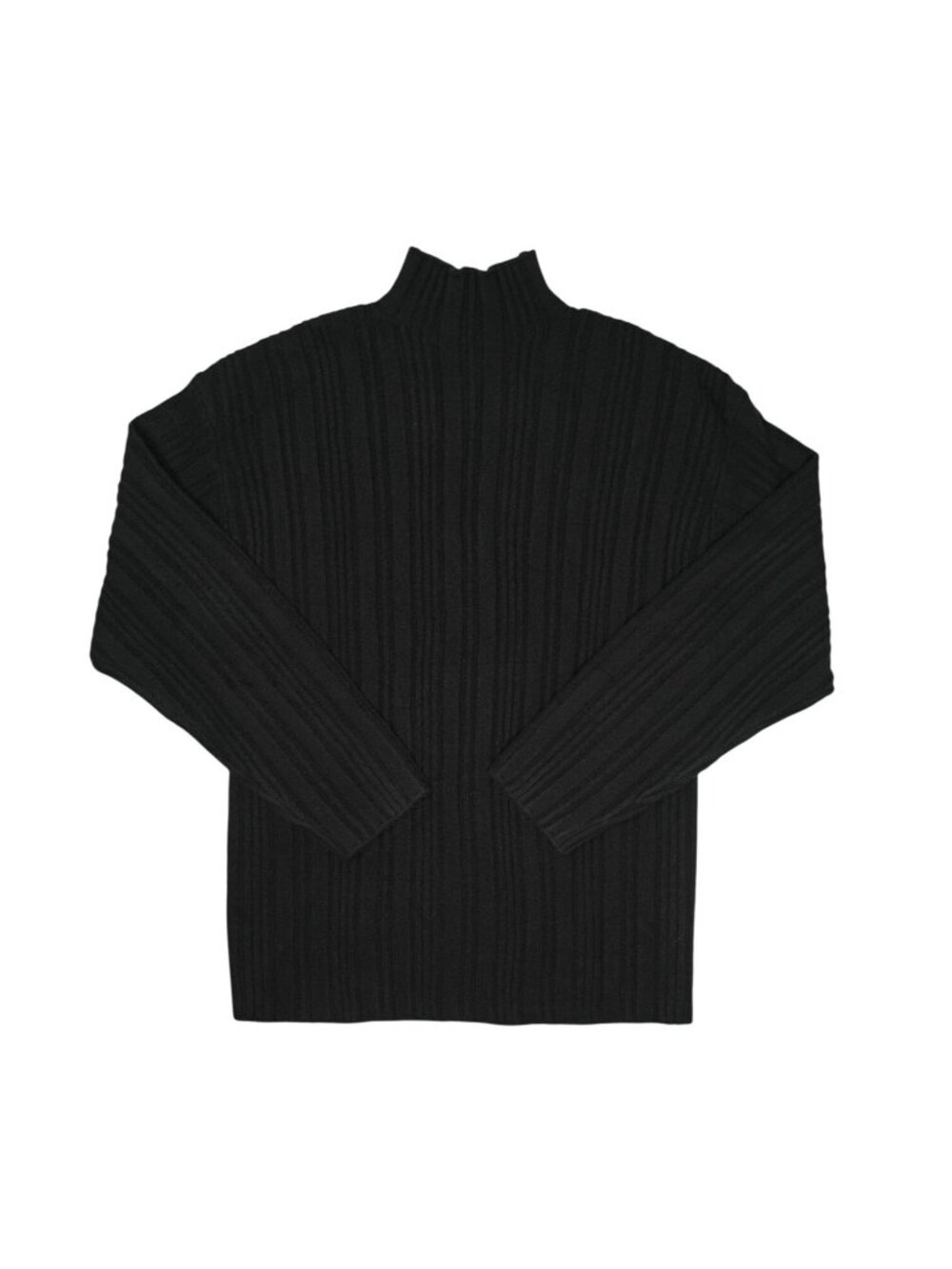 Naked Wardrobe Oversize Funnel Neck Sweater in Black